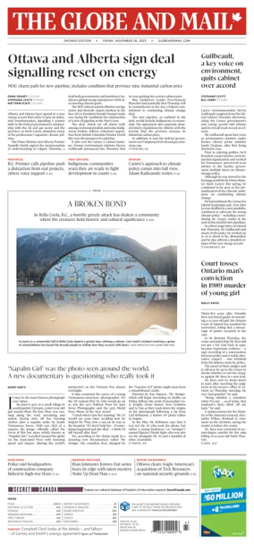Cover of The Globe and Mail Metro (Ontario Edition)