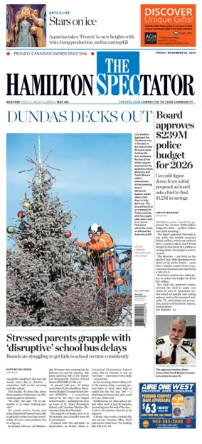 Cover of The Hamilton Spectator