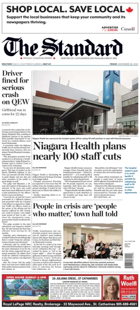 Cover of The Standard (St. Catharines)