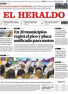 Cover of El Heraldo (Colombia)