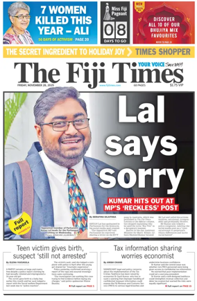 Cover of The Fiji Times