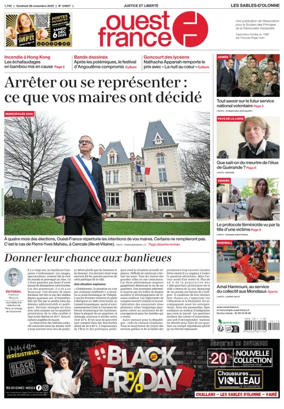 Cover of Ouest France (Les Sables-d'Olonne)