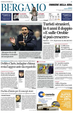 Cover of Corriere della Sera (Bergamo)