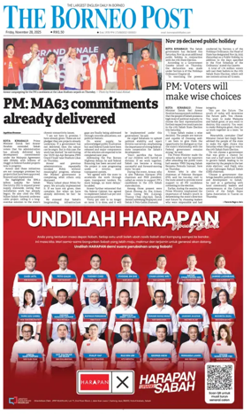 Cover of The Borneo Post (Sabah)