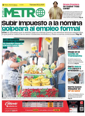 Cover of Publimetro Quintana Roo