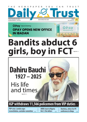 Cover of Daily Trust