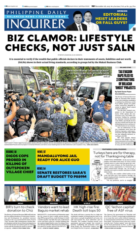 Cover of Philippine Daily Inquirer