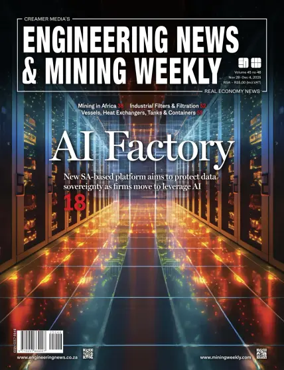 Cover of Engineering News and Mining Weekly