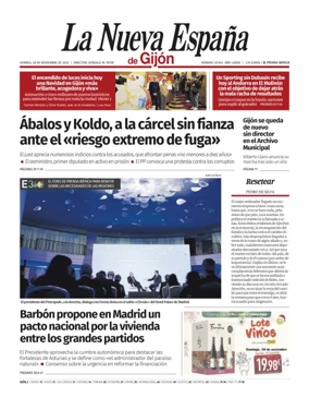 Cover of La Nueva España (Gijón)