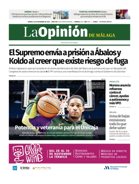 Cover of La Opinión de Málaga