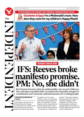 Cover of The Independent