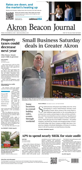 Cover of Akron Beacon Journal