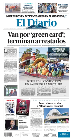 Cover of El Diario de El Paso