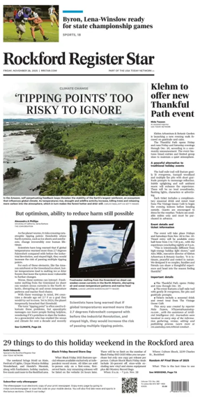 Cover of Rockford Register Star