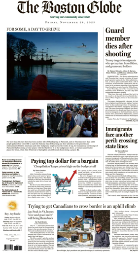 Cover of The Boston Globe