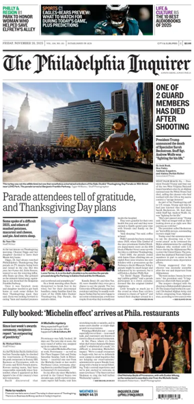 Cover of The Philadelphia Inquirer