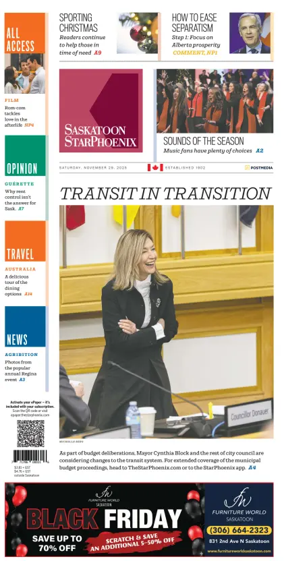Cover of Saskatoon StarPhoenix