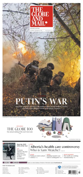 Cover of The Globe and Mail Metro (Ontario Edition)