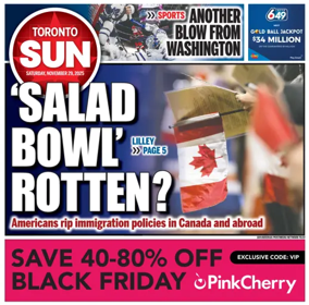 Cover of Toronto Sun