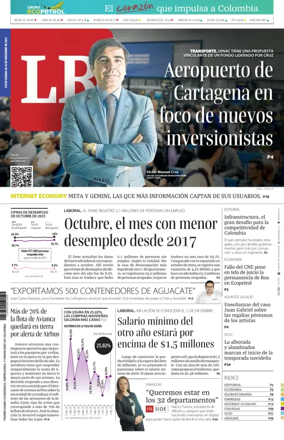 Cover of La Republica (Colombia)