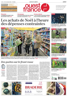 Cover of Ouest France (Auray)