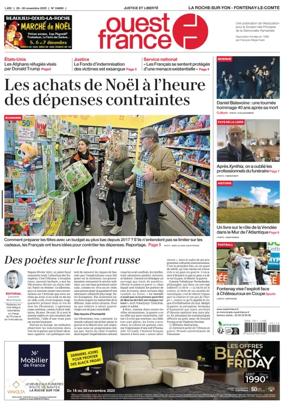 Cover of Ouest France (La Roche-sur-Yon)