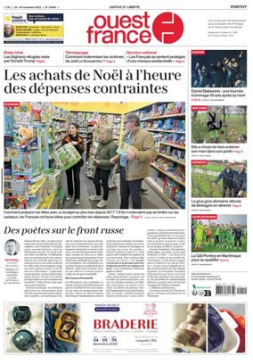 Cover of Ouest France (Pontivy)