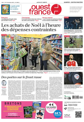 Cover of Ouest France (Quimper)