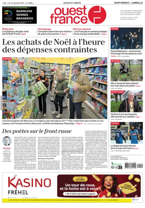 Cover of Ouest France (Saint-Brieuc)