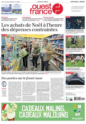 Cover of Ouest France (Saint-Malo)
