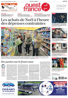 Cover of Ouest France (Sarthe)