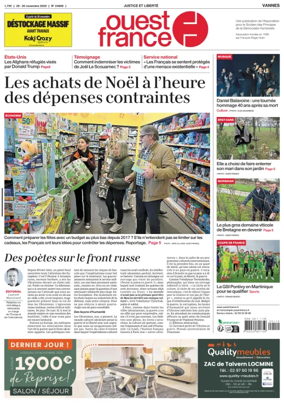 Cover of Ouest France (Vannes)