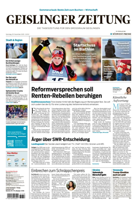 Cover of Geislinger Zeitung