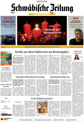 Cover of Schwaebische Zeitung (Ehingen)