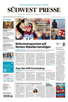 Cover of Südwest Presse (Ulm)