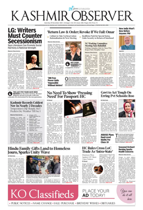 Cover of Kashmir Observer