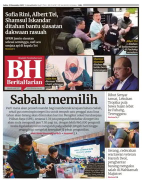 Cover of Berita Harian