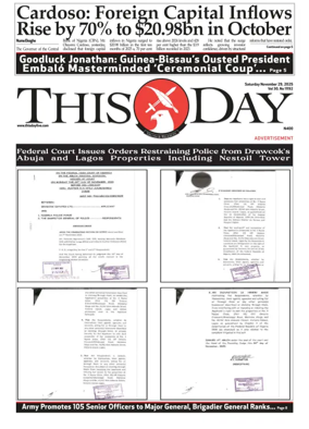 Cover of THISDAY