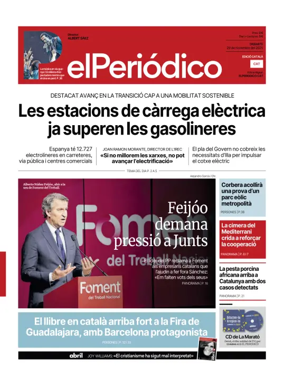 Cover of El Periódico de Catalunya (Català)