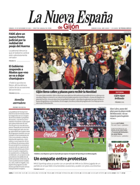 Cover of La Nueva España (Gijón)