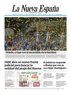 Cover of La Nueva España (Oviedo)