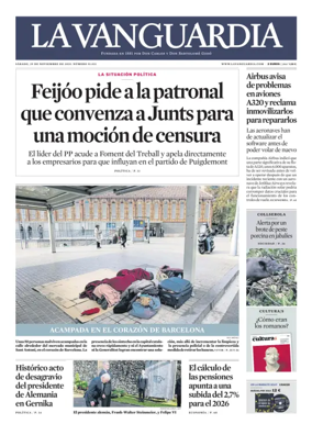 Cover of La Vanguardia