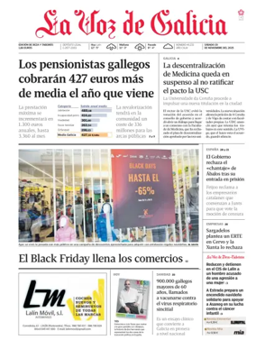 Cover of La Voz de Galicia (Deza)