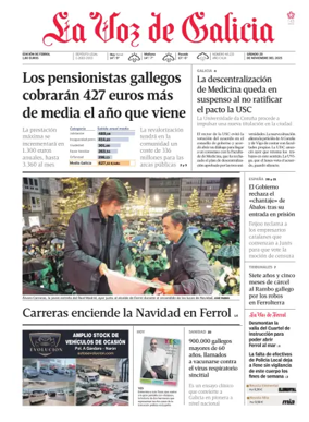 Cover of La Voz de Galicia (Ferrol)