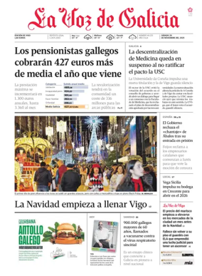 Cover of La Voz de Galicia (Vigo)