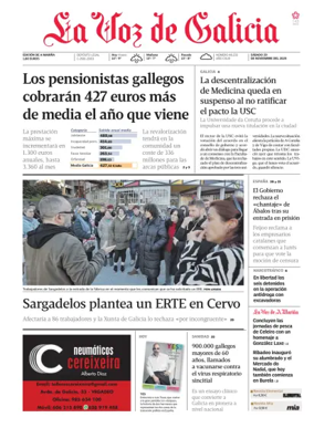 Cover of La Voz de Galicia (Viveiro)