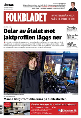 Cover of Folkbladet Västerbotten
