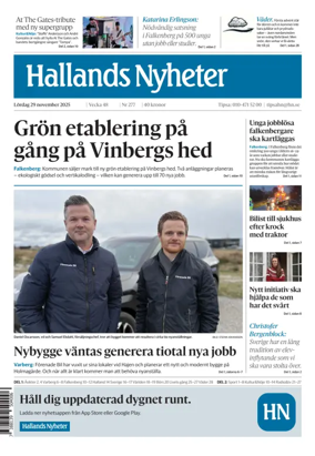 Cover of Hallands Nyheter