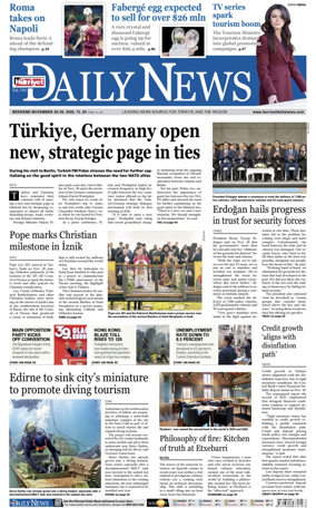 Cover of Hurriyet Daily News & Economic Review