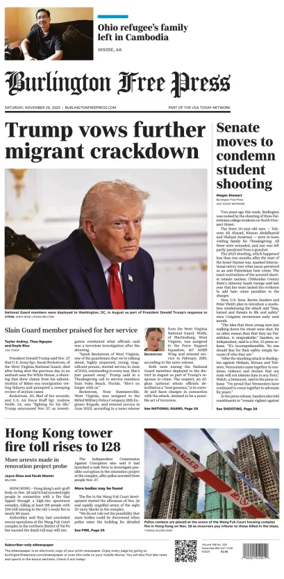 Cover of Burlington Free Press